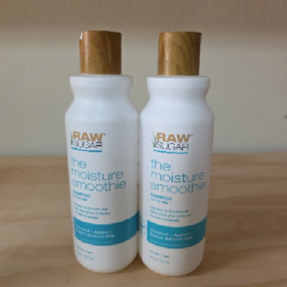 2 pack Raw Sugar Moisture Smoothie Shampoo Hydrates & Nourishes
